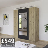 Rauch Stock 181cm Wardrobe - Bedroom- Coast Road Furniture | Flintshire