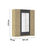 Rauch Stock 181cm Wardrobe - Bedroom- Coast Road Furniture | Flintshire