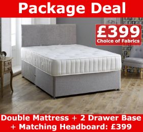 Package Deal Beds - Mattress + Base + Headboard | Free Delivery and Setup