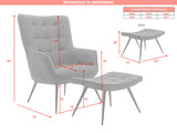 Copper Accent Chair & Stool - Arm Chairs, Recliners & Sleeper Chairs- Coast Road Furniture | Flintshire