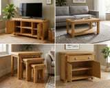 Durham Rustic Oak Living Room Furniture Collection - Dining- Coast Road Furniture | Flintshire
