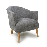 Flax Effect Grey Tub Chair