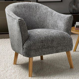 Flax Effect Grey Tub Chair