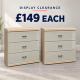 Miami Plus - 3 Drawer Bedsides [CLEARANCE]