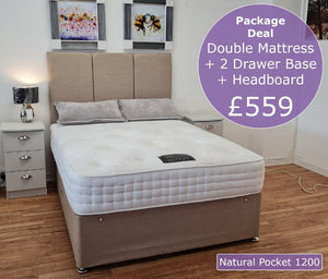 Natural Pocket 1200 | Package Bed - Beds & Bed Frames- Coast Road Furniture | Flintshire