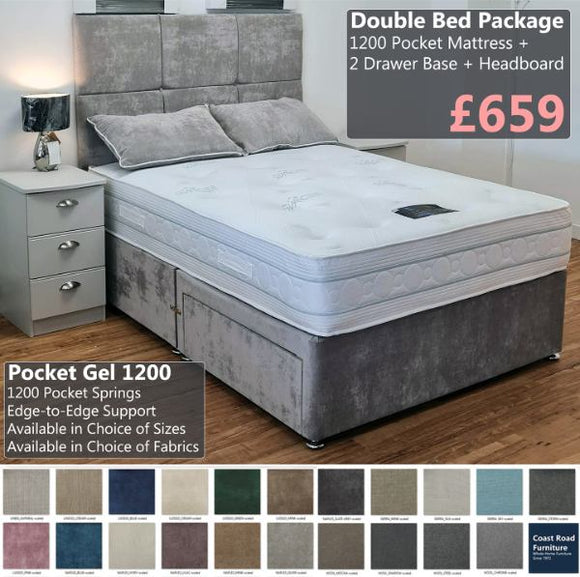 Pocket Gel 1200 | Package - Beds & Bed Frames- Coast Road Furniture | Flintshire