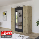 Rauch Stock 181cm Wardrobe - Bedroom- Coast Road Furniture | Flintshire
