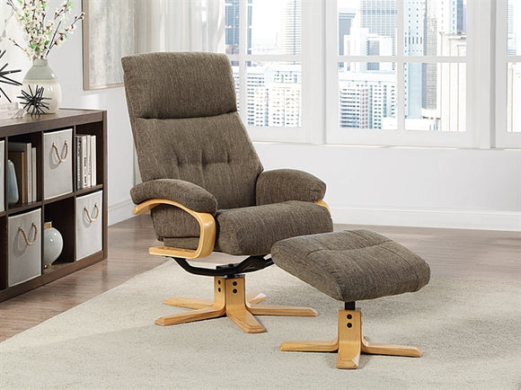 Vienna Swivel Recliner & Footstool - Arm Chairs, Recliners & Sleeper Chairs- Coast Road Furniture | Flintshire