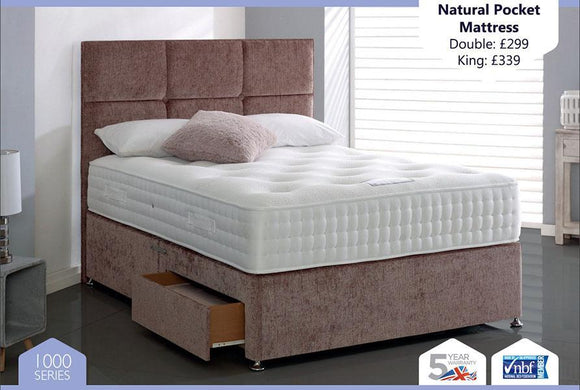 Mercury Natural Pocket 1000 | King Size Mattress-Beds/Mattresses-Coast Road Furniture | Deeside